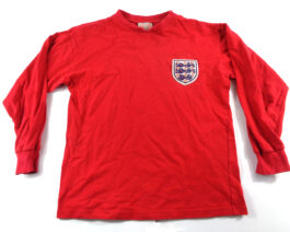 1966 ENGLAND Away Football L/S Shirt S Small Red TOFFS Official Replica