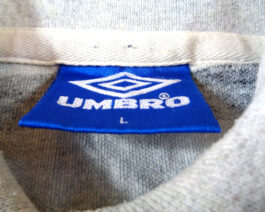 1995/96 MANCHESTER UNITED Polo Shirt L Large Grey Umbro
