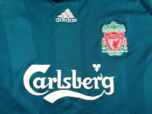 2008/09 LIVERPOOL Third 3Kit Shirt XS Extra Small Green Adidas - Image 2