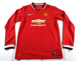 2014/15 MANCHESTER UNITED Home Football L/S Shirt XLB Extra Large Boys Red Nike