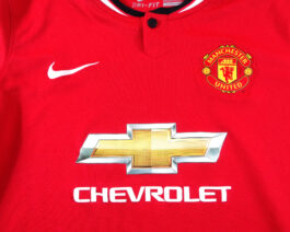 2014/15 MANCHESTER UNITED Home Football L/S Shirt XLB Extra Large Boys Red Nike