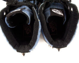 Rare VANS Sk8-Hi Platform Sneakers Blue with STUDS size US 6 Men – 7.5 Womens