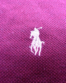 RALPH LAUREN Polo Shirt Casual Vintage Classic Maroon Red Size L Large