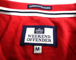 WEEKEND OFFENDER T-Shirt Casual Vintage Classic Red Size M Medium