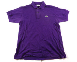 LACOSTE Polo Shirt Casual Classic Purple Size S Small 3