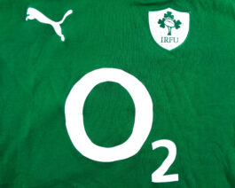 IRELAND RUGBY Puma Green Shirt Jersey Rugby Union L Large