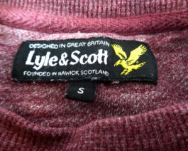 LYLE & SCOTT Sweatshirt Vintage Crewneck Casual Classic Red Size S Small