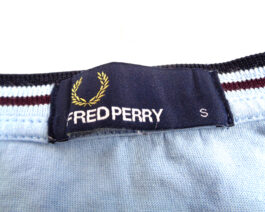FRED PERRY T-Shirt Casual Classic Light Blue Size S Small