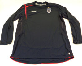 2005/07 ENGLAND GK Goalkeeper Football Shirt XXL 2XL Black Umbro