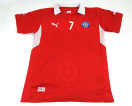 2012/14 CHILE Home Football Shirt L Large Red Puma #7 Alexis SANCHEZ