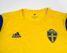 2018/19 SWEDEN Training Football Shirt L Large Yellow Adidas