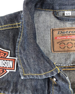 HARLEY DAVIDSON United States Sweden Motorcycle Jeans Jacket XS Extra Small 164