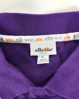 ELLESSE Polo Shirt Casual Classic Purple Size L Large