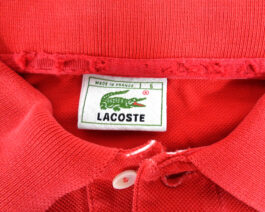 LACOSTE Polo Shirt Casual Classic Red Size 5 L Large