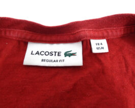 LACOSTE T-Shirt Casual Classic Red Size M Medium
