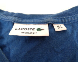 LACOSTE T-Shirt Casual Classic Blue Size M Medium