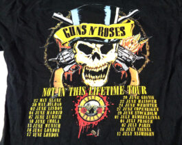 GUNS’N’ROSES 2017 Europe Tour Music T-Shirt Casual Classic Black Size L Large