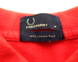 FRED PERRY Polo Shirt Casual Classic Red Size M Medium