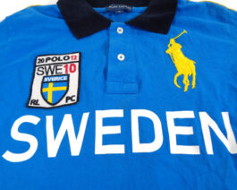 RALPH LAUREN Polo SWEDEN Shirt Casual Vintage Classic Blue M Medium