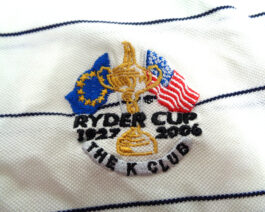 RALPH LAUREN Polo Golf RYDER CUP 2006 Shirt Casual Vintage Classic White Stripes M Medium