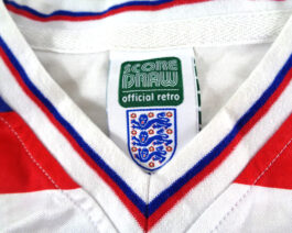 1980/83 ENGLAND Home Football Shirt XL Extra Large White Score Draw Replica