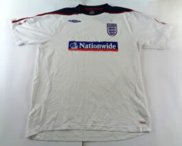 2003/05 ENGLAND Training Football Shirt XL Extra Large White Umbro