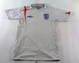 2005/07 ENGLAND Home Football Shirt S Small White Umbro