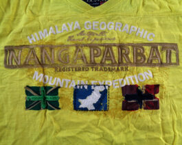 NANGA PARBAT T-Shirt Casual Classic Yellow Size L Large