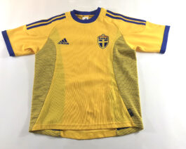 2002/04 SWEDEN Home Football Shirt XS Extra Small Yellow Adidas