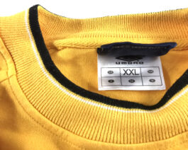 90s MOLDE FK Training Football Sweatshirt XXL 2XL Yellow Umbro